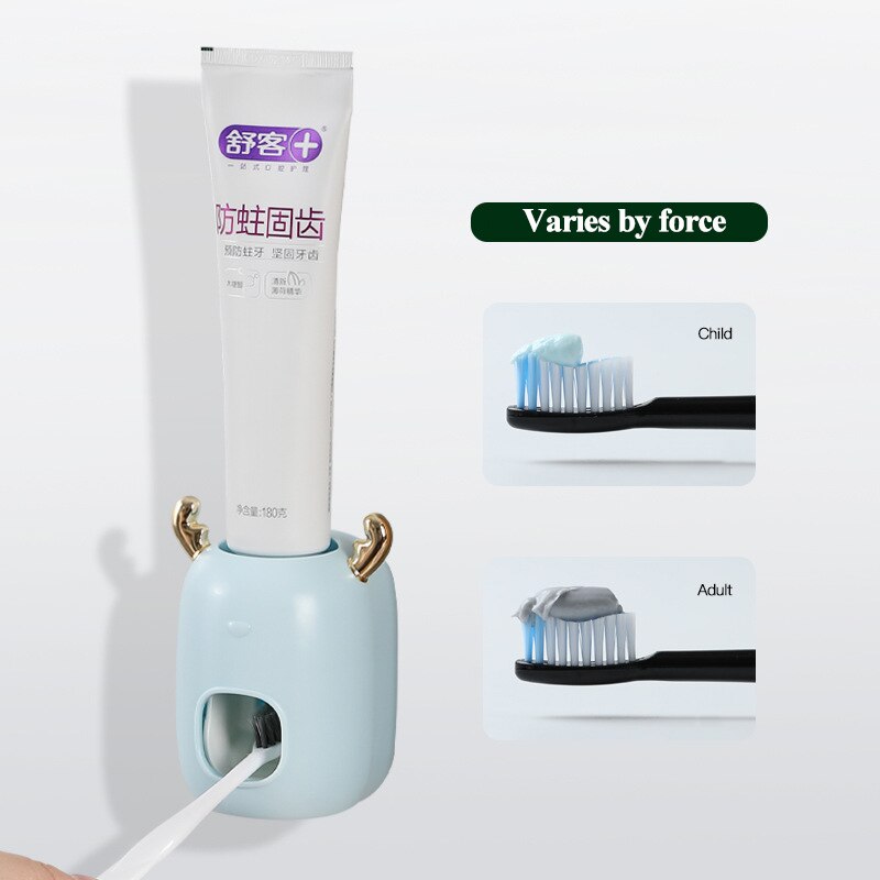 Distributeur de dentifrice mural pour enfants, support de rangement, ensemble d'accessoires de salle de bain