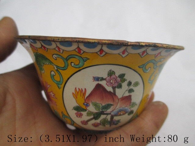 Oude antieke Chinese Klassieke cloisonne kom