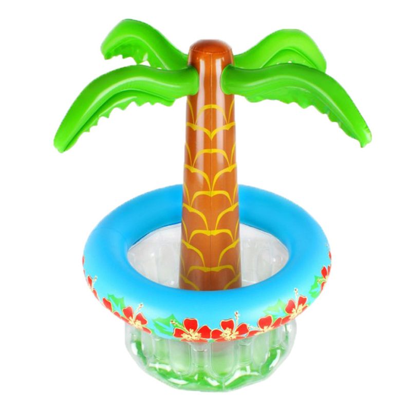 Inflatable Palm Tree Coolers Inflatable Drink Coolers Floating Pool Cooler for Summer Swimming Party 65CM