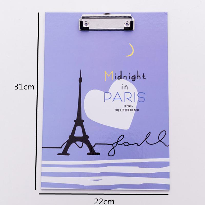 Office clipboard vertical leather writing pad School wooden Office Cute Student Supply Kids A4 Folder