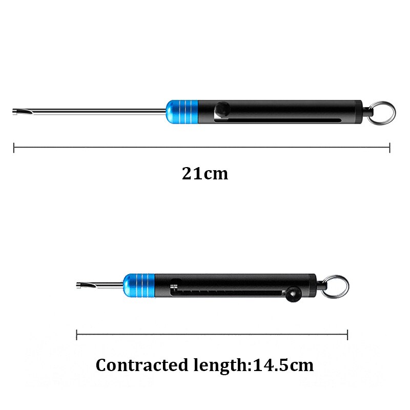 1Pcs Retractable Fish Unhook Extractor Detacher Hook Remover Disgorger Knot Picker Tier Aluminum Safety Portable Fishing Tools