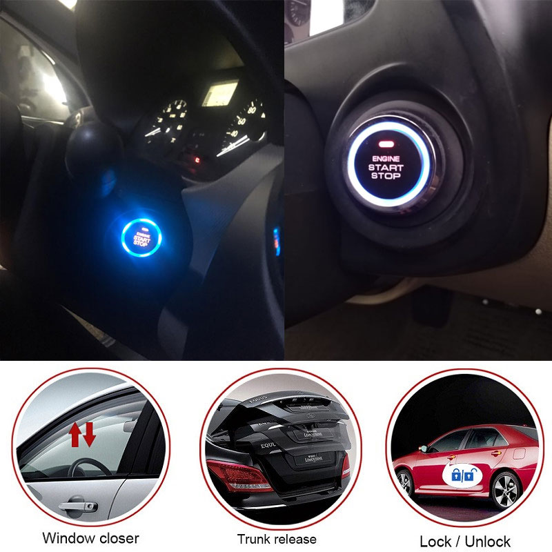 12v bil start stop knap motor tryk start knap alarm rfid lås nøglefri system dør trykknap taktile knapper