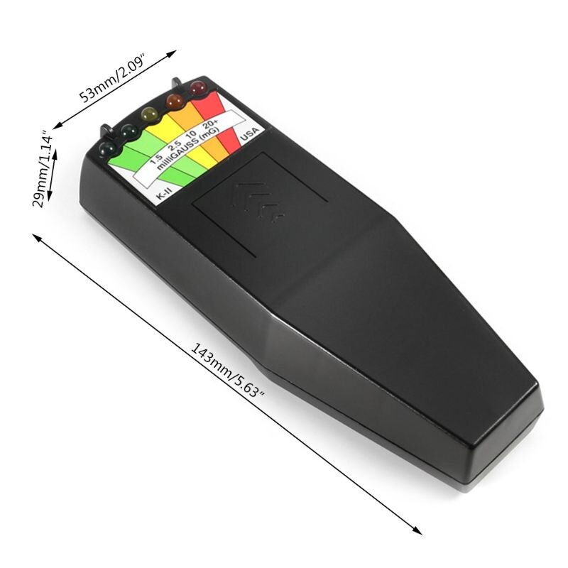 1 sett emf-måler elektromagnetisk strålingsdetektor bærbar håndholdt digital lcd-tester for elektrisk magnetfelt