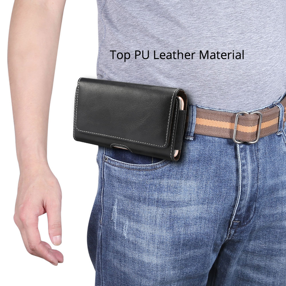 Mobile Phone Bag 4.7~6.9'' for iPhone 6 7 8plus XR X XS MAX 11 Belt Clip Case Waist Bag PU Holster Flip Cover for Samsung Huawei