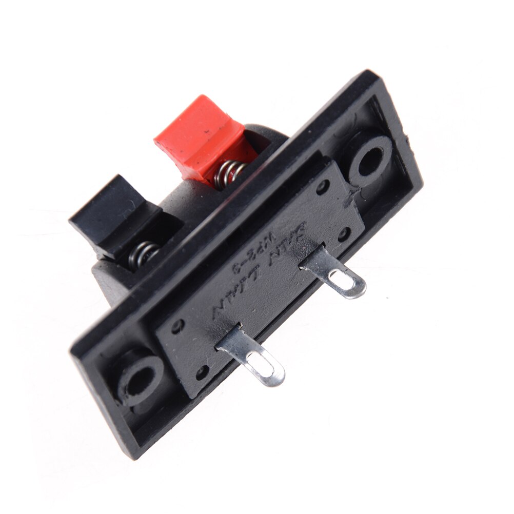 2 Positions Connector Terminal Push in Jack Spring Load Audio Speaker Terminals 10 Pcs