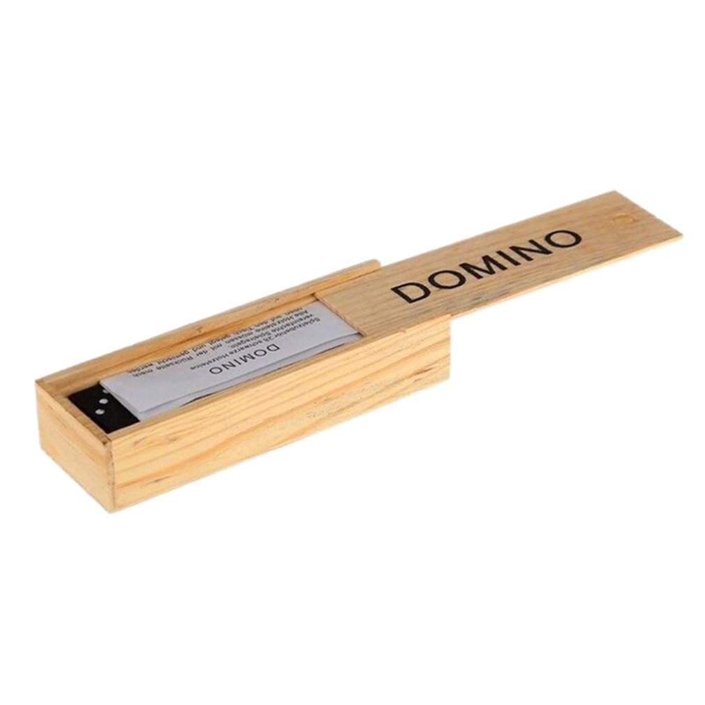 Bambini Scatola di Legno domino impostato Giocattolo Tradizionale Classico per Bambini 28 Piastrelle domino Da Viaggio Gioco Gioco di Famiglia Giocattolo Giocattoli Educativi