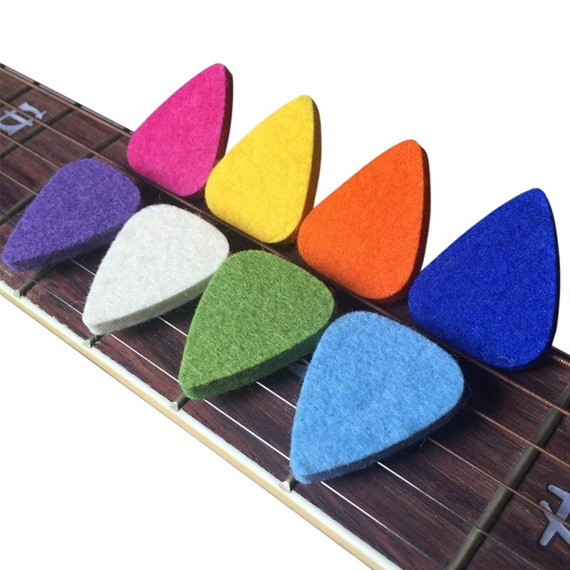 Ukelele plectrums vilten plectrums voor ukelele en gitaar ,8 stuks gitaarplectrums, multicolor: Default Title