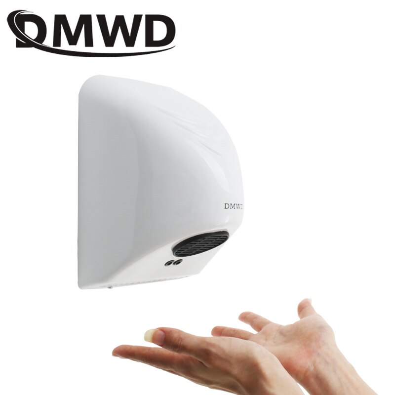 DMWD Hotel Electric sensor jet hand dryer automatic hands dryers Induction hand-drying device Bathroom air wind Blower EU US: Type 2