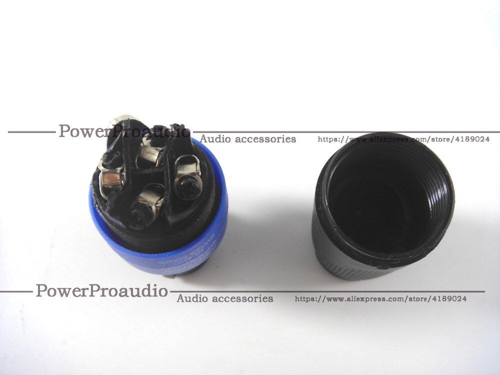 Oiyagai 4x 4-Pol Speakon Stecker – Blau, Für NL4FC, Zur Herstellung Eigener Lautsprecherkabel