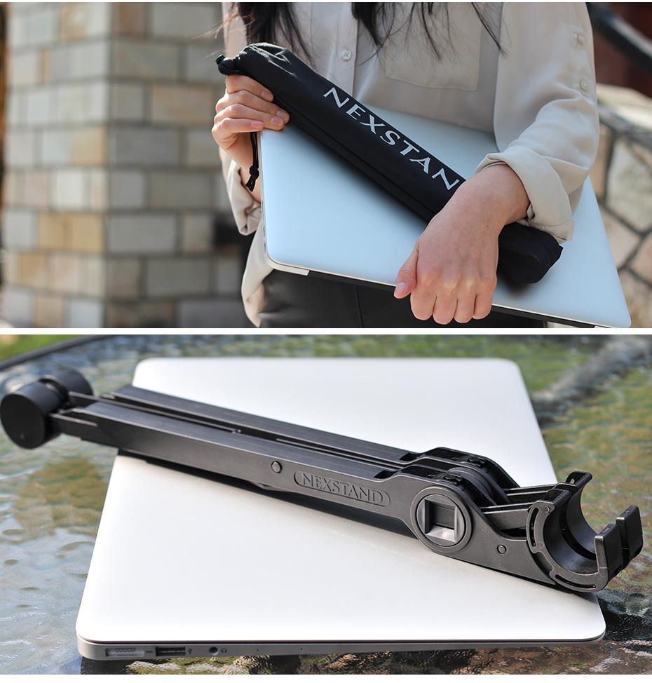 NEXSTAND K2 Laptop Stand Folding Portable Laptop Stand Viewing Angle Height Adjustable Bracket Laptop Accessories Notebook Stand