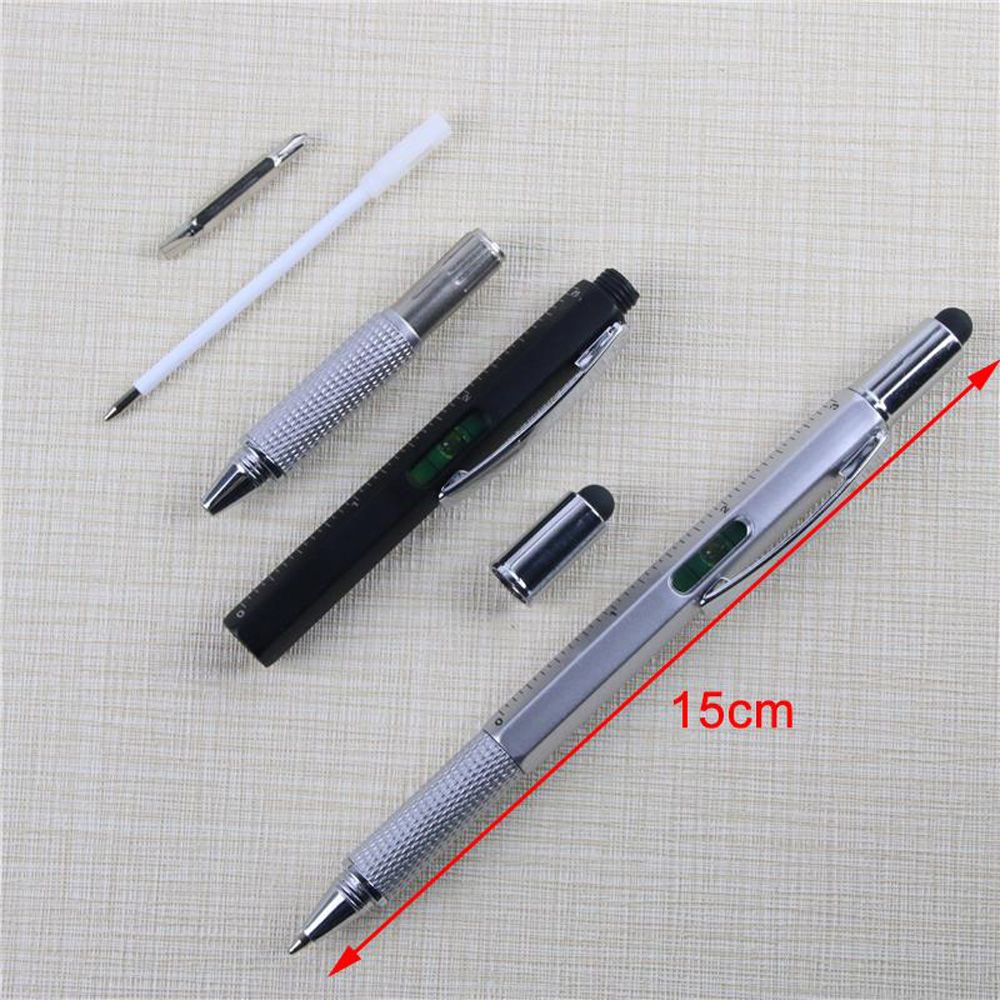 1 piece/batch listing tool ballpoint ruler level top and scale multi-function metal and plastic pen