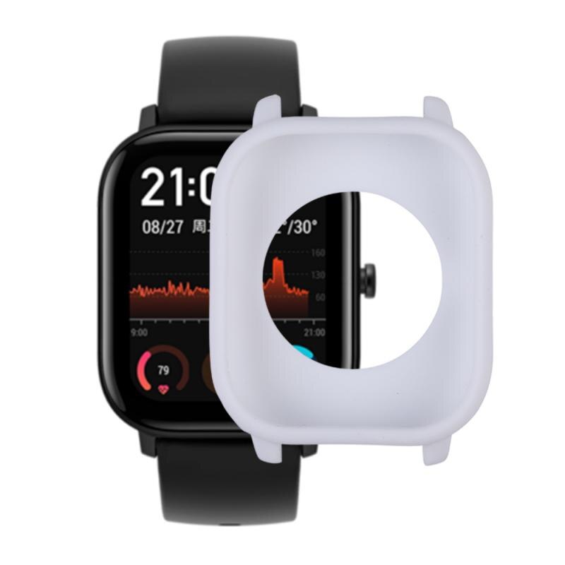 Nuovo 1PC Astuto della vigilanza Protezione GTS Della Copertura Accessori per Huami Amazfit GTS Orologio Custodia protettiva In Silicone Morbido Borsette Telaio paraurti: WHITE