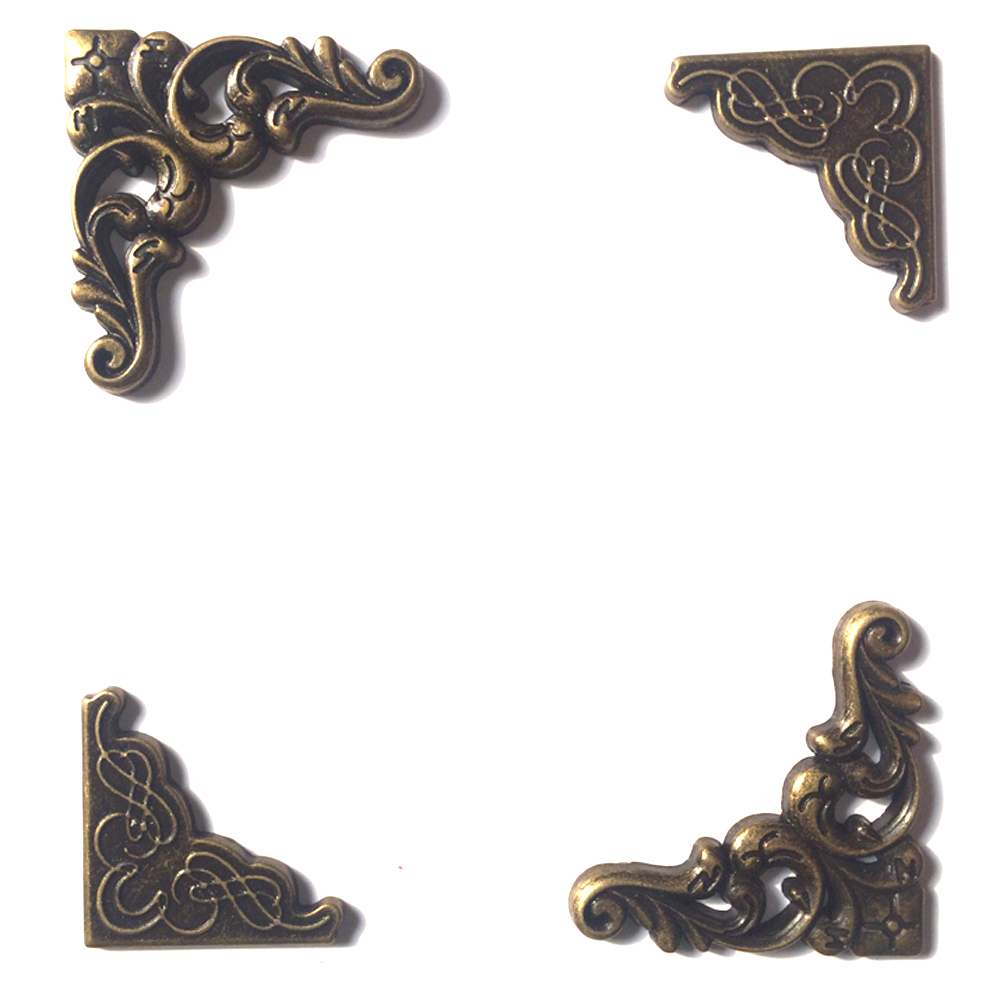 (20 stks/partij) Sets van Antieke bronzen Metal frame hoek metalen versieringen voor scrapbooking