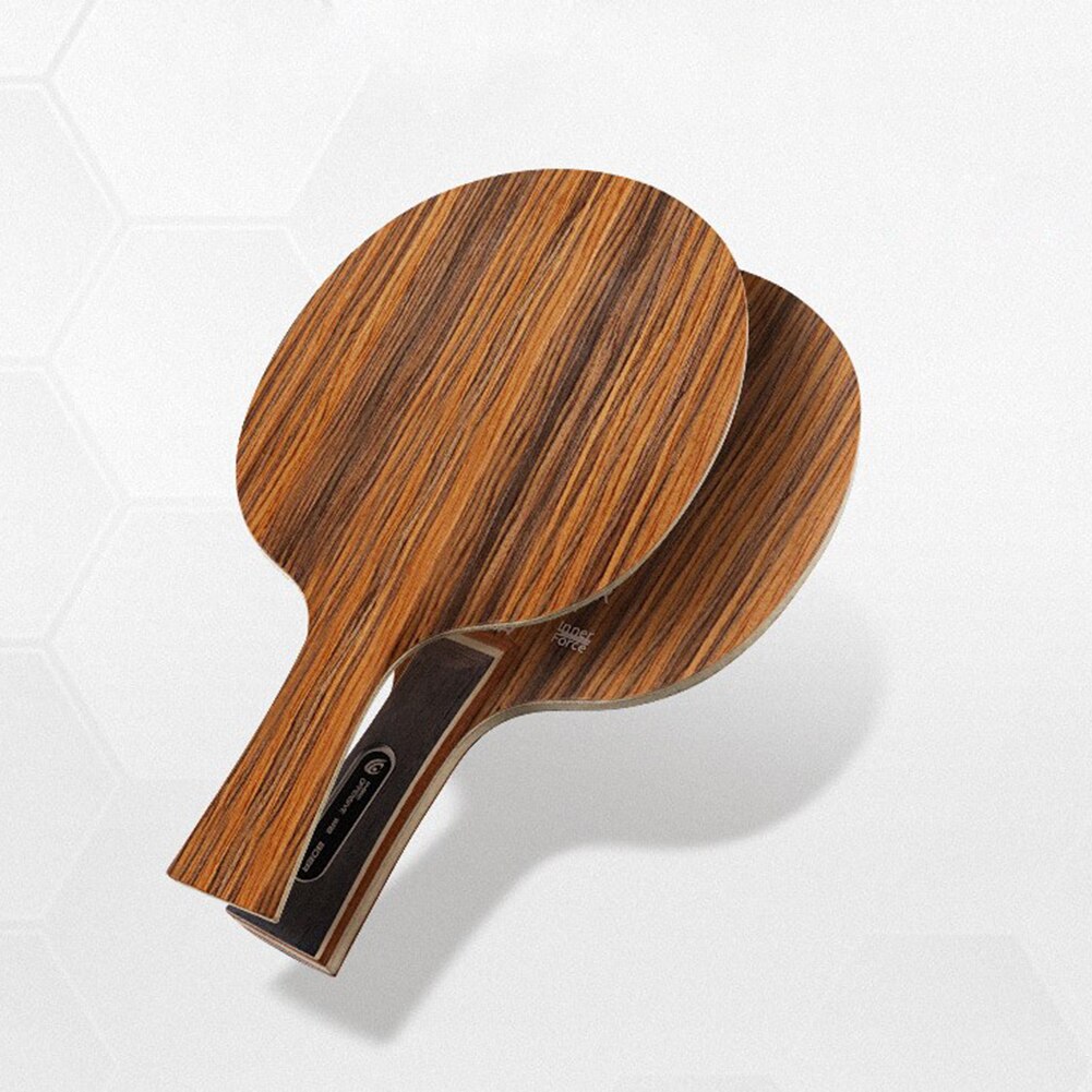 Table Tennis Racket Bottom Plate 5 Ply Ping Pong Blade Paddle Long Handl Horizontal Racket Pure Wooden Table Tennis Racket