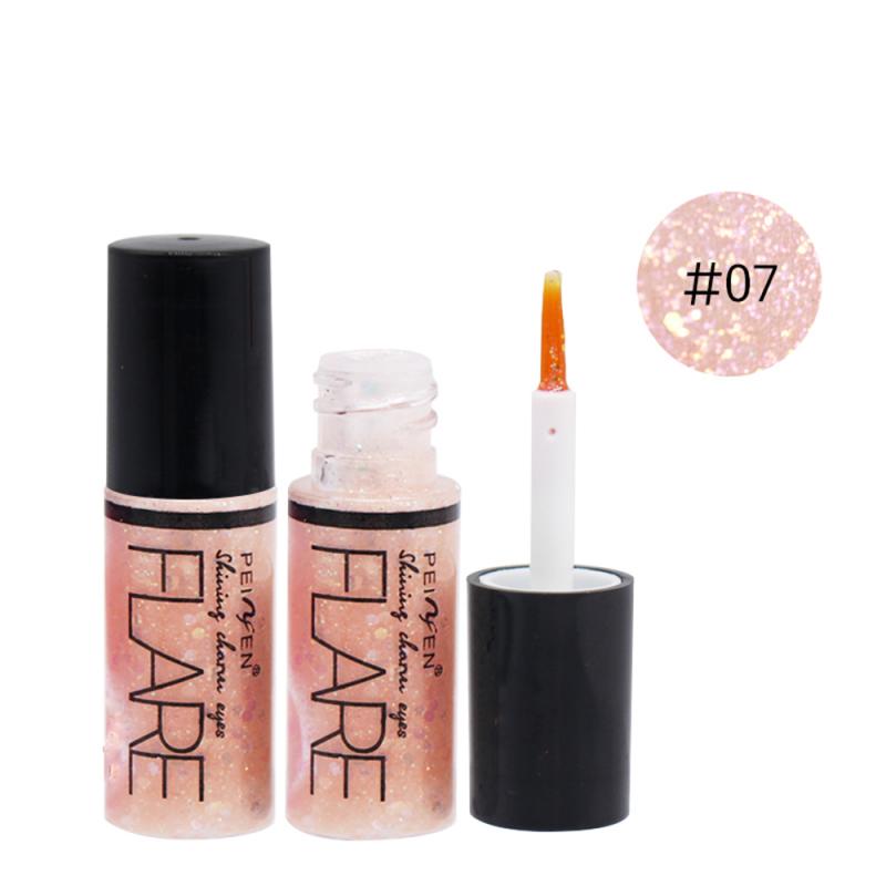 Pärlemorfärgad makeup flytande ögonskugga glitter ögonskugga vattenfast flytande ögonskugga skimmer ögonmakeup slät borsthuvud tslm 1: 07
