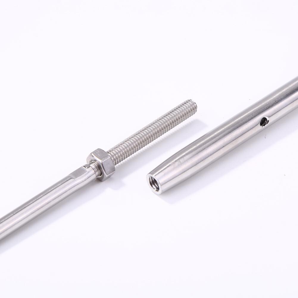 Toggles Tension Turnbuckle Screw Set Guardrail Adjustable Rope Fitting 1/8 inch Stainless Steel Wire Railing Accessories