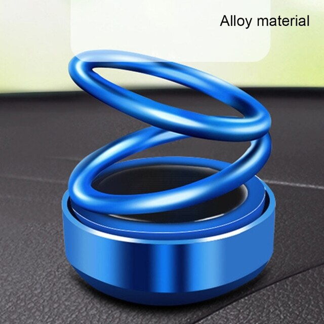 Auto Luchtverfrisser Solar Auto Parfum Geur Auto Rotatie Air Aromatherapie Aroma Voor Auto Parfum Voor Man Auto Accessoires: Aluminum alloy blue