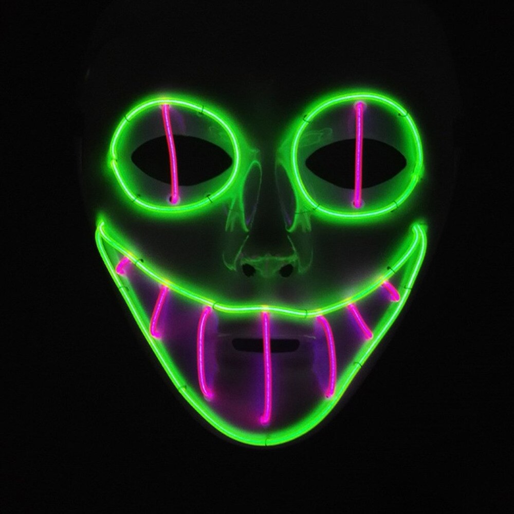 EL Lichtgevende Masker Koud Licht Cosplay EL LED Draad Clown Masker Halloween & Carnaval Party Kostuums Kerst NewYear