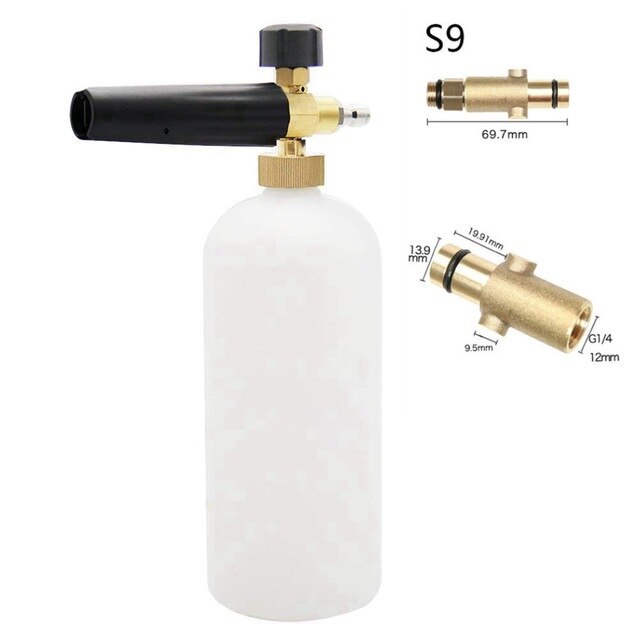 SPTA haute pression neige mousse Lance pour Karcher lave-auto pistolet de pulvérisation neige mousse canon voiture nettoyage pistolet: Snow Foam Gun S9