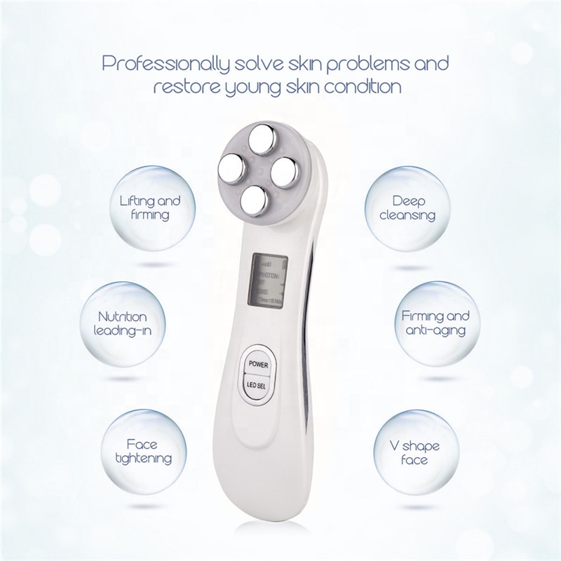 Led Licht Huidverstrakking Rf Ems Gezicht Photon Beauty Instrument Ems Rf Facial Rimpel Masker Therapie Verjonging Lifting Apparaat