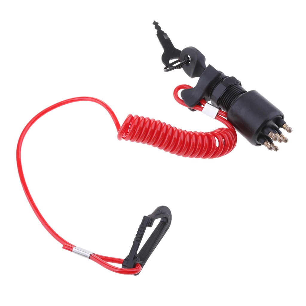175974 5005801 Interruttore di Accensione e Gruppo di Tasti Con La Cordicella per OMC Johnson Evinrude 40-200HP Motore Fuoribordo