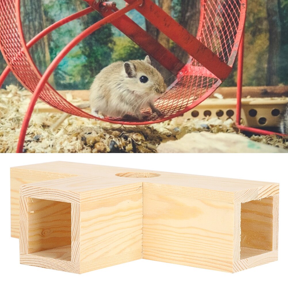 Hamster Tunnel Hout Hamster Tunnel Buis Kleine Huisdieren Huis Nest Training Oefening Speeltuin Speelgoed Hamster Tunnels