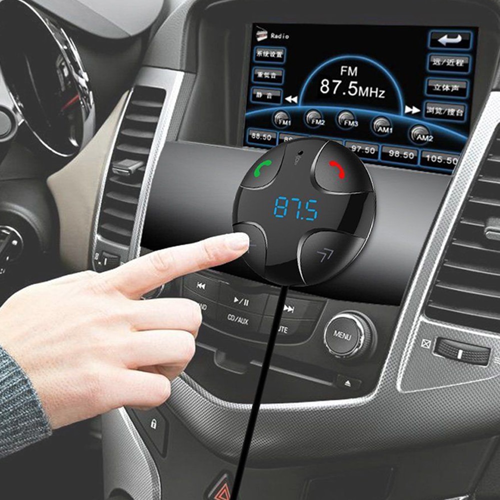 Bluetooth Fm Modulator Met Auto Fast Charger Handsfree Praten Auto Kit Zender Draadloze Autoradio Adapter MP3 Speler