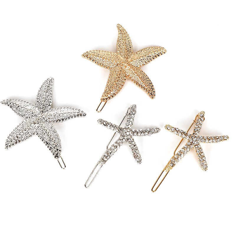 1pc Sea Shell Hairpin Beach Bridal Handmade Hair Clips Starfish Hairclips Mermaid Festival Wedding Headwear Accessories