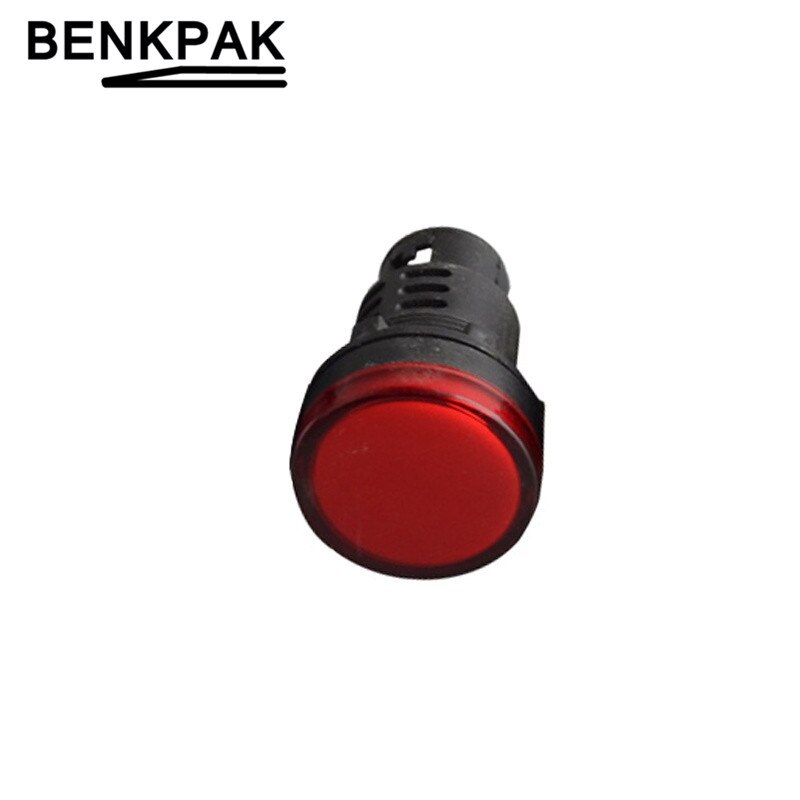 30mm led indikatorlampe signal lys blå, grøn, rød, hvid, gul pilotlampe 12v 24v 110v 220v