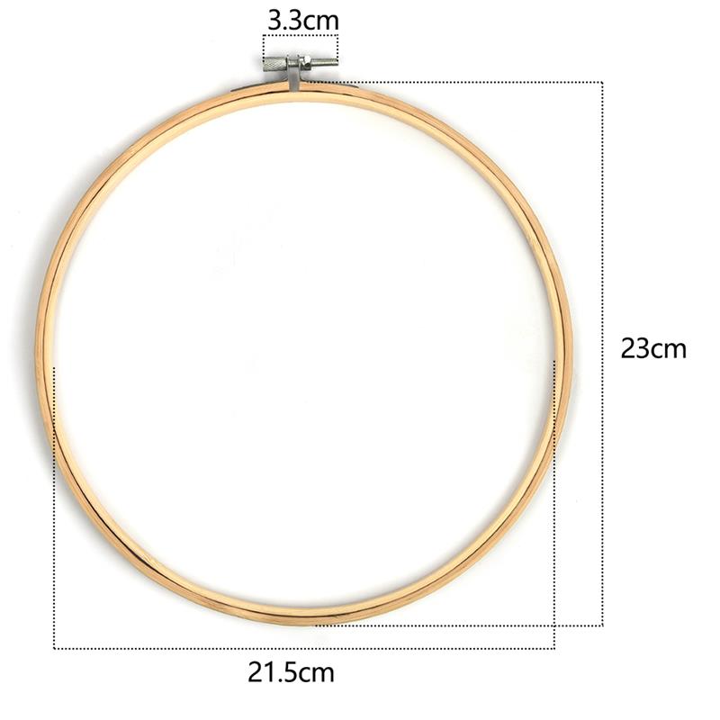 10-30cm broderi ring ring gör det själv bambu ram nål hantverk korsstygn maskin rund loop syverktyg: 24cm 9.05 tum