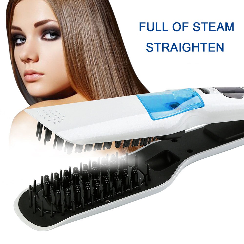 Steam Straight Hair Brush Comb Wet and Dry ening Anti-scald 360 Rotatable Blow Ion