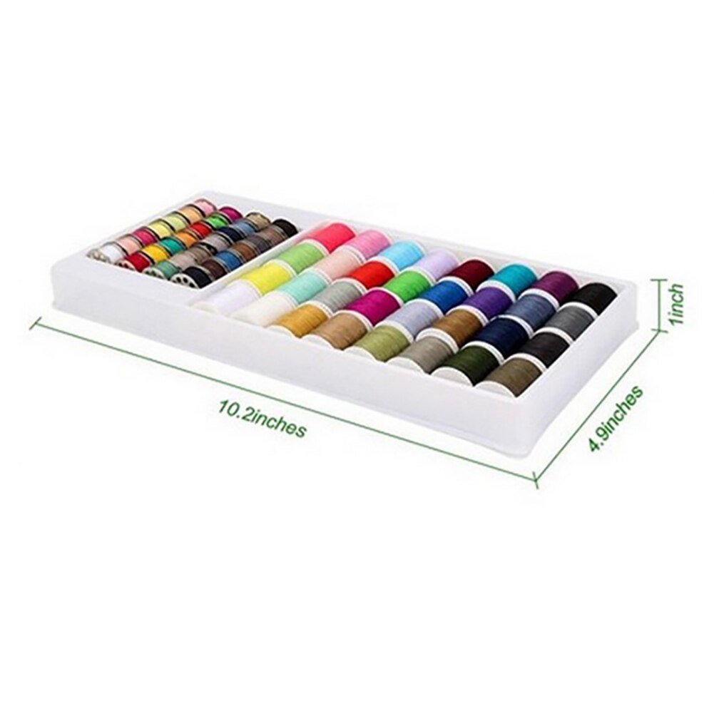 60pcs Mixed Colors Sewing Thread Set Metal Bobbins Thread Spools for Brother Janome Singer Household Sewing Machines