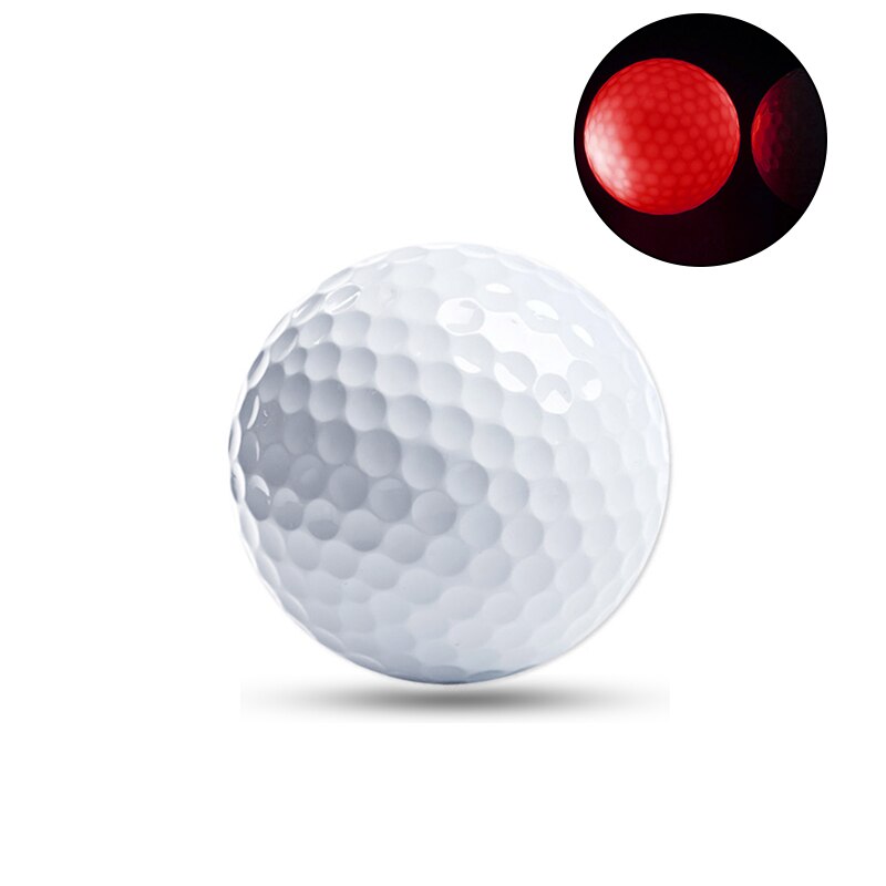 Bola de golfe luminosa de alta qualidade desgastar-resistente à noite escura esporte prática equipamentos de treinamento portátil led eletrônico bola de golfe: red