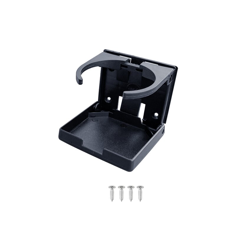 2X Marine Hardware ABS Plastic Adjustable Folding Cup Drink Can Bottle Holder Stand Mount Car Auto Boat Truck RV Van Car Styling: Black