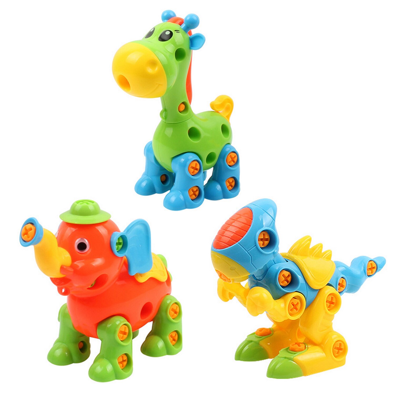 Lustige Auseinander Nehmen Spielzeug freundlicher Niedlichen Ebene DIY Montieren Gebäude Pädagogisches Spielzeug mit Schraubendreher für Kleinkinder Zufällige Farbe