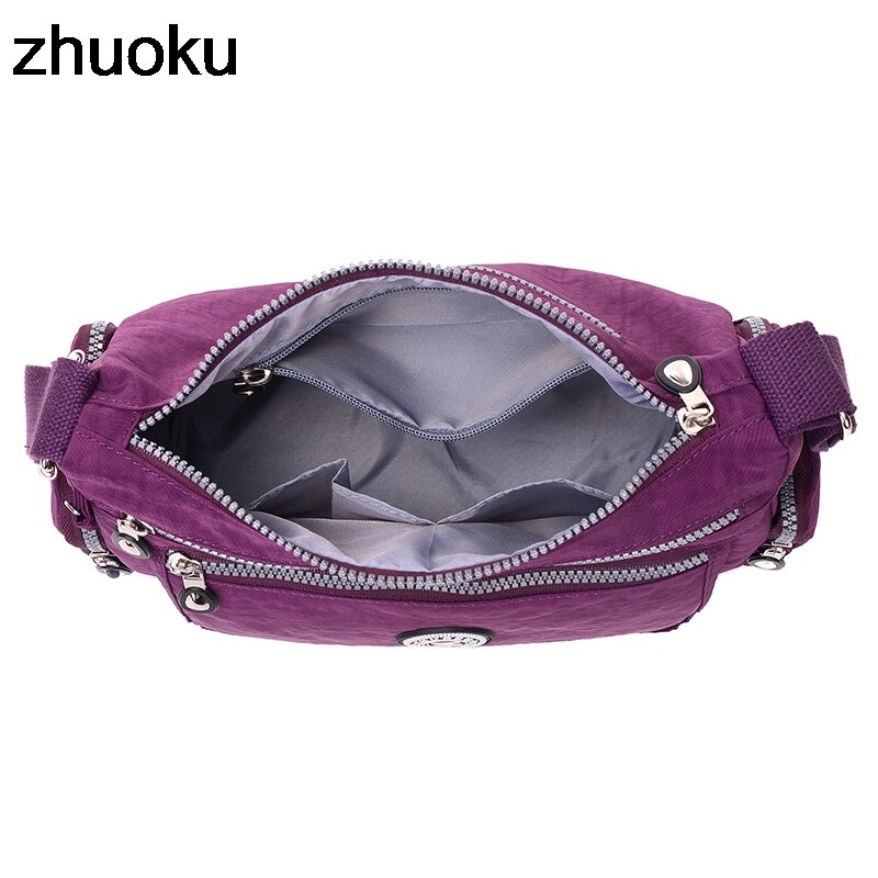 Bolsos pequeños de hombro para mujer, bandolera con cremallera, bolsos Hobo, famosa Bolsos De Mujer con solapa, Mini bandolera de nailon para playa, un bolso principal