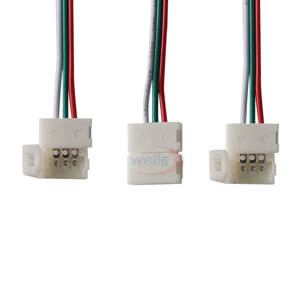 5Pcs 2pin 3pin 4pin 8Mm 10Mm Led Pcb Adapter Connector Voor 3528 5050 Enkele Kleur Rgb Led strip Licht
