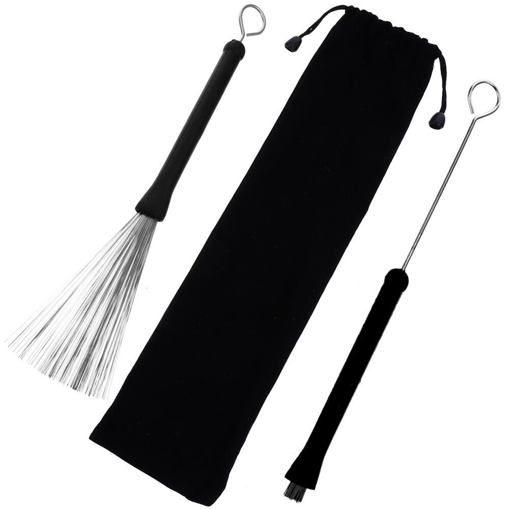 1 Pair Retractable Drum Brushes Drum Wire Brushes Drum Sticks Brush with Bag