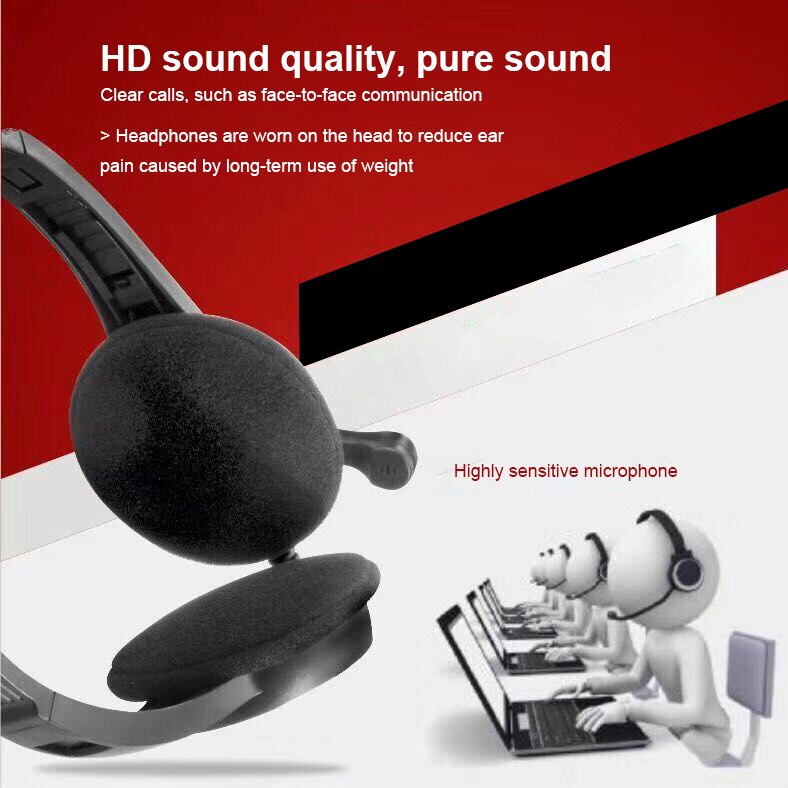 3.5mm Wired Headphone With Microphone Single Plug Dual Plug Headset for Mobile Phone Computer Notebook Laptop Gaming Headphone