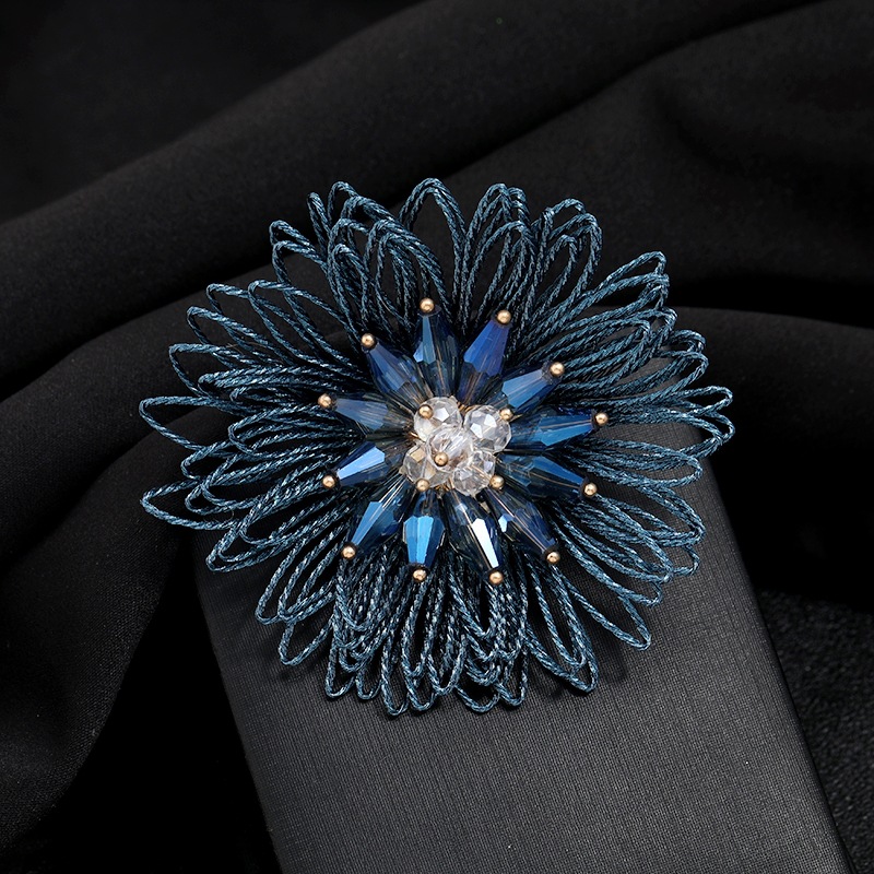 SKEDS 2022 exquisito lujo mujeres Rhinestone flor broche insignias perla cristal planta broches Retro Pin para dama