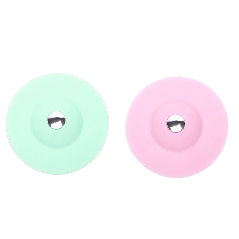 Bouchon intelligent d'évier, filtre d'évier, bouchon de lavabo, accessoires de cuisine et salle de bains: Green Pink