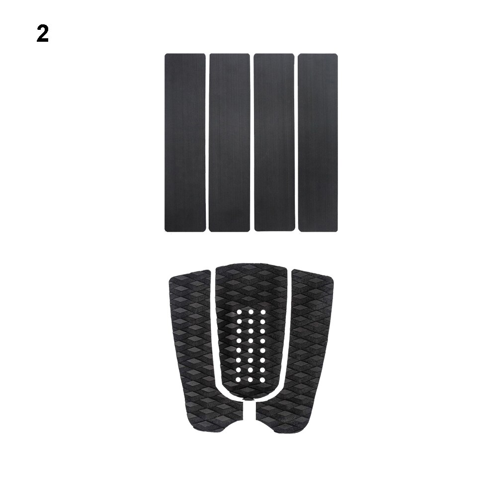6 Pieces Surfboard Traction Pad Front Deck Pads Premium EVA with Tail Kicker 3M Adhesive for Longboard Shortboard Fish Skimboard: 2