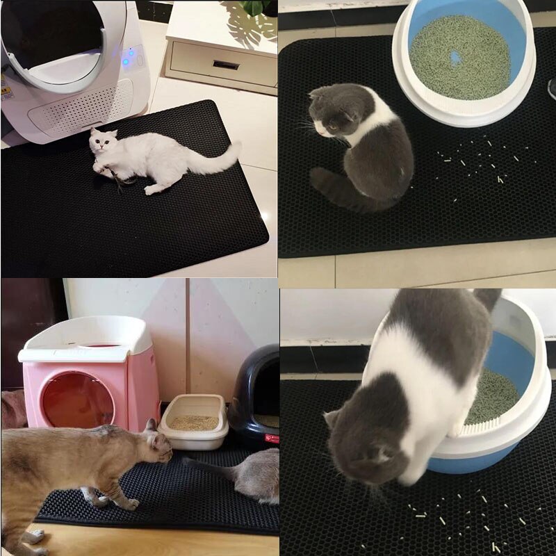 Eva Matten Voor Kattenbak Gesloten Zandbak Katten Wc Kattenbak Kattenbakvulling Mat Pad Grote Dubbele Laag Niet-Slip Pet Producten