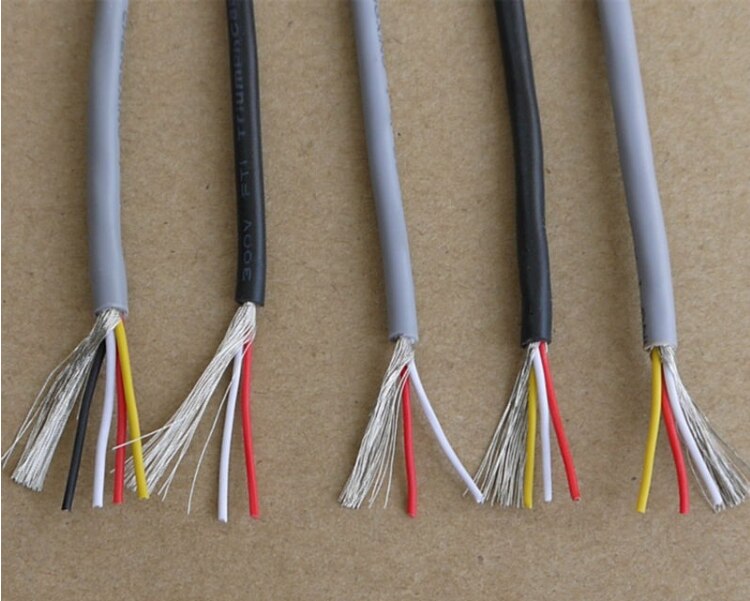 28 awg  ul2547 skjermet ledning 2 3 4 5 6 7 8 kjerner pvc isolert kanalforsterker lydsignalkabel fortinnet kobber kontrolllinje
