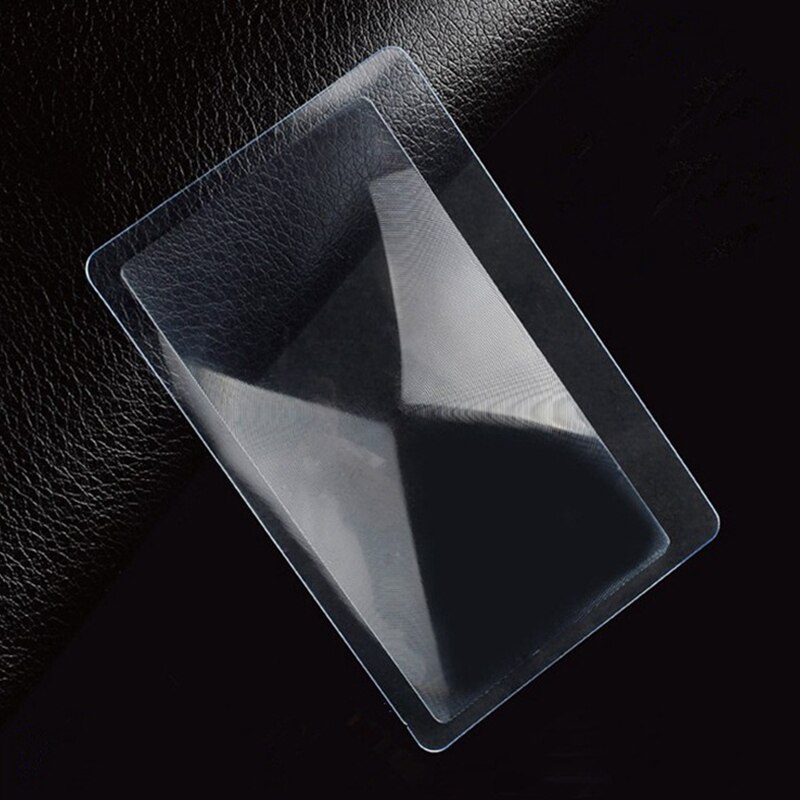 85x55mm Pocket Credit Card Size Transparent magnifying glass 1/10 PCS 3 X Magnifier Magnification Magnifying Fresnel LENS: 1PCS