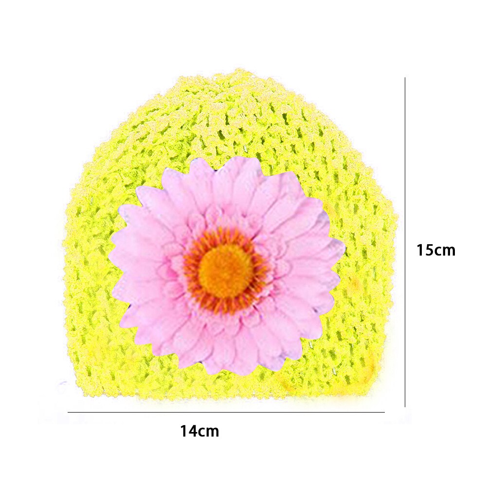 Kindermutsen baby lente herfst realistische zonnebloem holle haak elastische tulband muts muts foto prop zonnehoed buitenmuts кепка