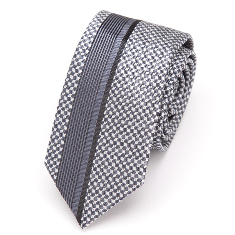 Herre slips luksuriøst slankt slips stribet slips til mænd business bryllup jacquard slips mandlig kjole skjorte bowtie gravata: Yj -15-b06