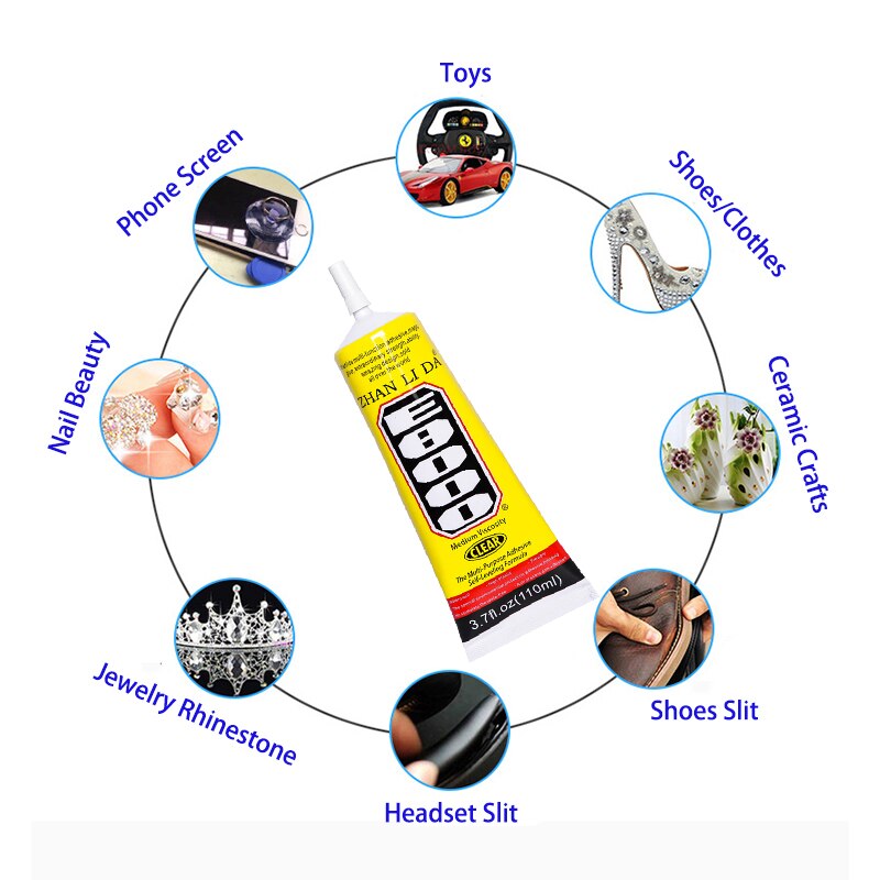 110Ml E8000 Super Mobiele Telefoon Screen Lijm Kleding Textiel Stof Rubber Component T7000 T8000 T5000 B7000 Sieraden Bead Lijm