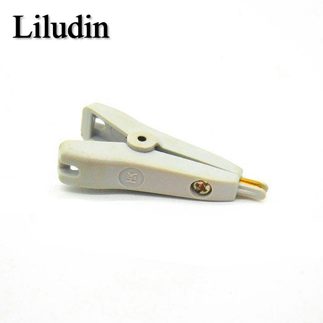 Krokodil klemme vergoldet Kupfer lcr Kelvin Testclip flache Klemmen mit geringem Widerstand 5a max. offene Länge 25mm: WHITE