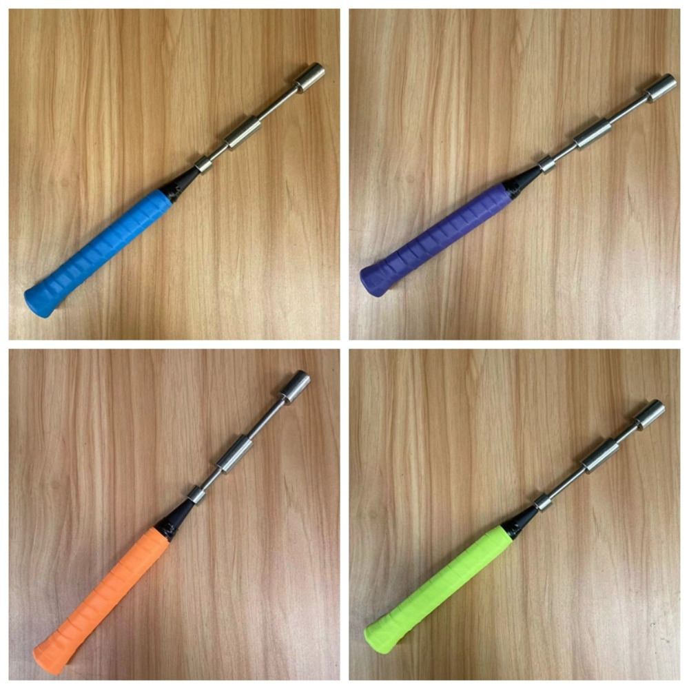 Adjustable Weight Racket Swing Trainer Stainless Steel Removable Badminton Training Stick Force Stick Swing Pole